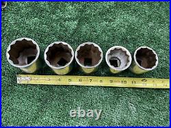 Vintage 3/4 Bonney Socket & Ratchet & Extension Set (21 Pieces) 15/16 thru 2