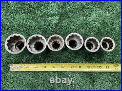 Vintage 3/4 Bonney Socket & Ratchet & Extension Set (21 Pieces) 15/16 thru 2