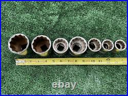 Vintage 3/4 Bonney Socket & Ratchet & Extension Set (21 Pieces) 15/16 thru 2