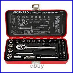 WORKPRO socket wrench set garage tool set ratchet wrench insertion angle 6.35mm