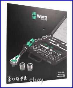 Wera 8100 SB 2 Zyklop Speed Ratchet Set, 3/8 Drive, Metric